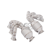 Colector de escape de alto flujo SS304 personalizado de 200 celdas para Porsche 718 GT4 GTS 4.0L 2020+ con tubo de descarga de alto rendimiento para mejora de potencia