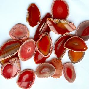 Venta al por mayor piedra de cuarzo natural Irregular en rodajas taza de cuarzo té cristal ágata rebanada soporte ágata posavasos rebanadas para boda - Product Image 5