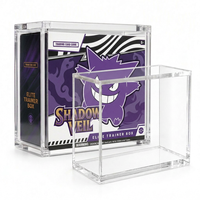 Boîte de présentation en acrylique transparente avec couvercle magnétique robuste pour cartes à collectionner, boîte d'entraînement Elite, étui de protection UV
