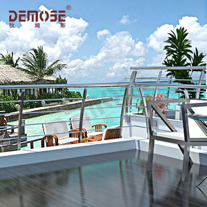Barandilla de Vidrio para <span class=keywords><strong>Terraza</strong></span> Comercial de Diseño Contemporáneo, Plataforma de Barandilla de Vidrio, Modelos para <span class=keywords><strong>Terraza</strong></span> de Hotel ¡Mejor Precio! - Product Image 5