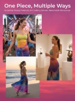 Robe longue moulante à col halter, motif arc-en-ciel, style bohème tendance Y2K, petite série 100 pièces MOQ, haute élasticité, pour soirée et club