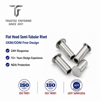 Rivets semi-tubulaires à tête plate TianFang pour supports de boîtiers de moteurs, prototypes, aluminium sur mesure, finition anodisée, approvisionnement en vrac