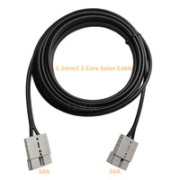Connecteur de batterie de haute qualité 50A, conducteur en cuivre, isolation XLPE, câble solaire haute tension PV 2,5 mm²