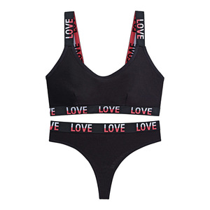 Airtamay Set Sportivo da Donna <span class=keywords><strong>2</strong></span> Pezzi, <span class=keywords><strong>Reggiseno</strong></span> Push-Up e Perizoma con Coppe Senza Ferretto in Cotone <span class=keywords><strong>a</strong></span> Coste per Yoga e Fitness - Product Image 5
