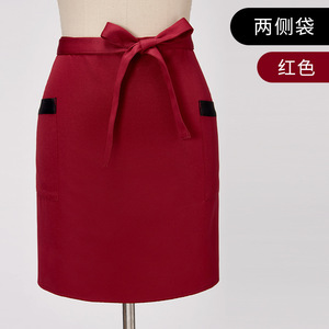 Demi-tablier avec poches latérales en polyester orange, taille unique, pour uniformes de restaurant et de bar, imperméable et résistant à l'huile - Product Image 2