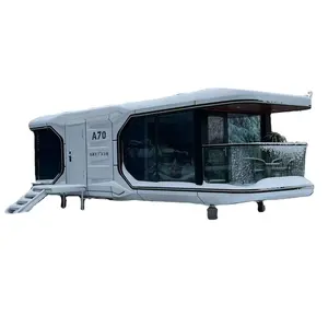 The new luxury option prefabricated capsule portable home comes with an overall intelligent control system