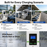 Cargador Rápido DC Deedian de 60kw 80kw 120kW, Estación de Carga para Vehículos Eléctricos de Montaje en Suelo, CCS2 GBT OCPP1.6J, Gestión de Cables, Fleet Depot, OEM, ODM