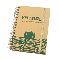 Adapté pour agenda journal intime, papier Kraft, couverture rigide, Notebook à spirale personnalisé, avec bandes élastiques et colorée, meilleure qualité