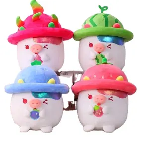 새로운 디자인 귀여운 딸기 암소 플러시 던지기 베개 플러시 장난감 쿠션 소 플러시 베개 인형 소 박제 동물