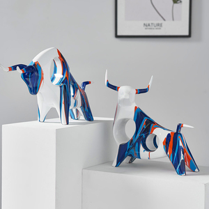Lampes d'art en résine de style <span class=keywords><strong>Graffiti</strong></span> couleur, sculptures d'animaux, décoration moderne pour la maison, du salon et du bureau, accessoires de décoration, Statue à cadeau - Product Image 4