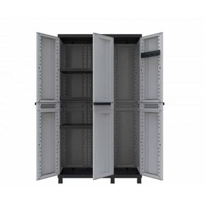 TERRY - 1002719 Armoire 3 portes en résine 102x39x181 - 3 étagères intérieures réglables-EAN 8005646027192 CABINETS - Product Image 2