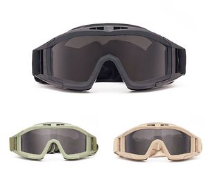 Lunettes anti-buée tactiques d'extérieur Lunettes de ventilateur polarisées de l'armée de criquet pèlerin pour CS Sports 3 Portable Interchangeable Anti-Impact - Product Image 2