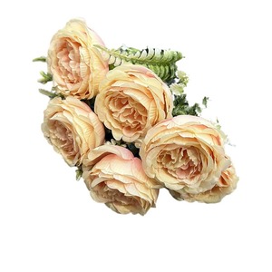 Flores de Peonía Artificiales, 6 Cabezas Cada Una, Flor de Seda Hecha a Mano, Decoración para Bodas y Hogar, Arreglo de Piso, Fotografía - Product Image 5