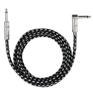 Bochara 6.5mm 6.35mm TS <span class=keywords><strong>Jack</strong></span> strumento chitarra maschio-maschio OFC cavo Audio <span class=keywords><strong>1</strong></span>/<span class=keywords><strong>4</strong></span> pollici foglio <span class=keywords><strong>Jack</strong></span> intrecciato 5 colori/confezione - Product Image 2