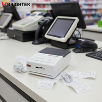 Imprimante thermique mobile portable Brightek WH-M01 Noir et blanc Format de papier 58 mm Batterie 1200 mAh En stock