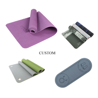 Tapis de yoga antidérapant en TPE SHENGDE 6/8/10 mm d'épaisseur, logo personnalisé, tapis d'exercice et de danse pour la maison
