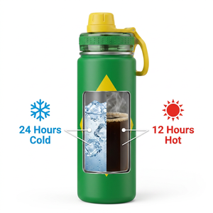 Botella de Agua Deportiva de 18 oz con Logotipo Personalizado, Tapa Tritan, Regalo para Fanáticos del Fútbol, Bandera Nacional Impresa, Aislada al Vacío - Product Image 2