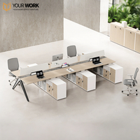 Bureau modulaire moderne en bois 2 4 6 8 places Coworking poste de travail extensible espace ouvert mobilier de travail personnel de bureau