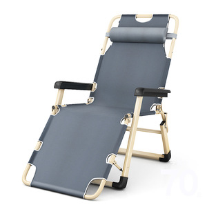 Lit de sieste de bureau, pliable, pour la plage, le camping, le balcon, portable, avec accoudoirs en tissu, pour femmes enceintes, personnes âgées, enfants, canapé-lit paresseux - Product Image 4
