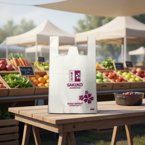 Bolsas de Compras de Plástico HDPE con Asa, Bolsas de Supermercado Impresas Personalizadas - Product Image 1