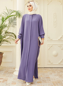 CCY Abaya Dubai Turquía Color sólido Nida tela 2024 Simple modesto Kaftan ropa islámica Abaya vestidos musulmanes lisos para mujeres - Product Image 1