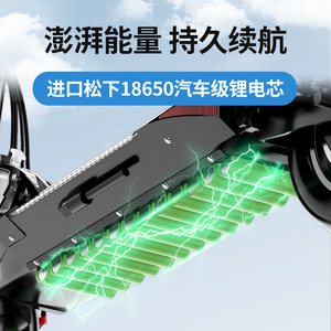 สกู๊ตเตอร์ไฟฟ้าพับได้ขนาด 10 นิ้ว สำหรับผู้ใหญ่ 48V สำหรับขับขี่ออฟโรด พร้อมเบาะนั่ง ขนาดเล็ก รองรับการเดินขึ้นเนินได้ ความเร็วสูงสุด 18 กม./ชม. รับน้ำหนักได้สูงสุด 150 กก. - Product Image 4