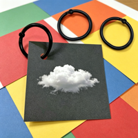 Kundenspezifische Farbige Plastik-Binderinge Loseblatt-Ringe Schlüsselanhänger-Ringe für DIY Scrapbooks Wortkarten Notizbuch Karten Buchzubehör