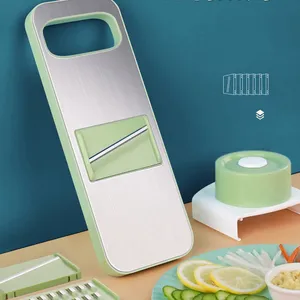 2023蔬菜切片机6合1蔬菜切碎机，带磁性吸引厨房工具蔬菜水果切割