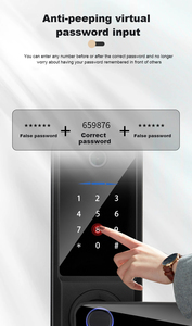 מפתח סיסמה חשמלי tlock דיגיטלי tuya טביעת אצבע אבטחה מנעול חכם עבור אלומיניום/פלדה/עץ/זכוכית עבור בלוטה - Product Image 6