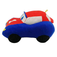 Jouet en peluche personnalisé de 10 pouces, voiture de course mignonne et douce, vente en gros d'usine,