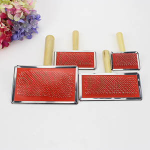 Brosse en bois et bambou pour application de toilettage des animaux de compagnie, peigne scintillant, pour chiens - Product Image 4