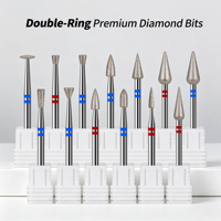 Foret à ongles en diamant naturel de précision Yaqin haut de gamme, forme balle, 3/32 po (3 mm), pour les spécialistes en manucure russe