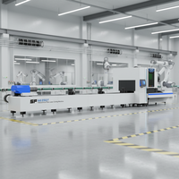 Machine de découpe laser à fibre industrielle CNC numérique automatique 3000W pour tubes, coupe-tubes métalliques haute vitesse avec graphique IA