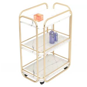Beauty Salon Rolling <b>Tool</b> Cart, Hand Push Treatment Storage <b>Trolley</b> with Rack - Product Image 4