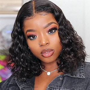 Coolhair <strong>Wig</strong> High Quality Small 100% Density Fashionable Loose Deep Wave Curly Synthetic Fiber Headband <strong>Afro</strong> Black Women - Product Image 1