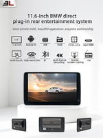 Nouveau design, écran de divertissement pour siège arrière de voiture de 11,6 pouces, 8 cœurs, 1080p, écran tactile IPS, 2+32, fonction TV, prise USB, plug and play