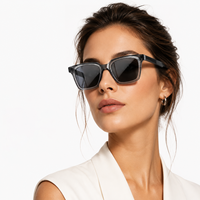 Lunettes de soleil carrées en acétate haut de gamme Mellume, style rétro, bicolores, pour hommes, avec logo personnalisé, lunettes intégrées