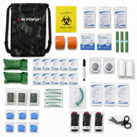 Sac à dos médical d'urgence complet ORI-POWER avec cordon de serrage, trousse de premiers secours et fournitures médicales pour activités de plein air