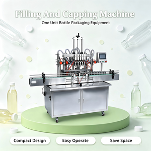 Máquina Automática para Llenado y Tapado de Botellas, Equipo Automático para Envasado de Líquidos, Diseño Compacto, Fácil Operación - Product Image 1