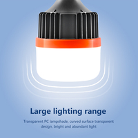 Ampoule LED rechargeable Chargement USB Mobile Night Outdoor Emergency Light 12W 50W Alimentation 6500K E27 B22 RoHS LVD Certified