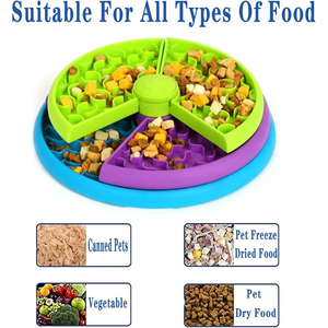 Zenidoo Eco-Friendly Plastic Modern Slow Feeder Dog Bowl Mental Stimulate Detachable Puzzle Anti-slip Interactive <b>Treat</b> - Product Image 2