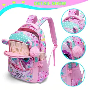 Sacs d'école Bunnyfly pour enfants, ensemble de sacs <span class=keywords><strong>à</strong></span> <span class=keywords><strong>dos</strong></span> <span class=keywords><strong>avec</strong></span> <span class=keywords><strong>sac</strong></span> <span class=keywords><strong>à</strong></span> lunch <span class=keywords><strong>isotherme</strong></span>, <span class=keywords><strong>sac</strong></span> <span class=keywords><strong>à</strong></span> <span class=keywords><strong>dos</strong></span> <span class=keywords><strong>avec</strong></span> plusieurs poches, retour <span class=keywords><strong>à</strong></span> l'école, cadeau idéal - Product Image 3