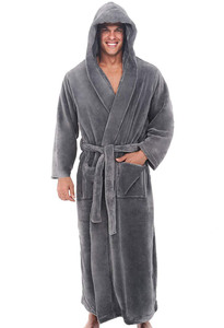Abito da <span class=keywords><strong>uomo</strong></span> stile di vendita caldo autunno inverno a maniche lunghe accappatoio con cappuccio <span class=keywords><strong>pigiama</strong></span> da donna - Product Image 5