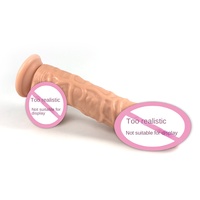 Dildo de silicona con tacto realista, de cintura ancha y emulación gruesa, juguete sexual para adultos para la masturbación masculina.