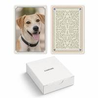Cartes à Jouer Personnalisées pour l'Anniversaire d'Adoption d'un Chien avec Livret Souvenir A5 en Option