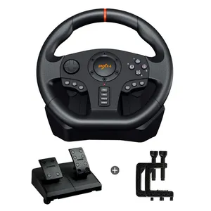 Factory price PXN V900 Game steering wheel with Pedals and vibration Feedback for Switch Mario Kart 8