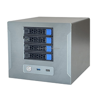 Boîtier de serveur NAS Hengyu Mid Tower 4 baies, format Mini-ITX, en acier, avec port USB frontal et ventilateur intégré – Meilleures ventes