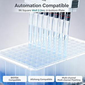 96-Well-Platte Transparent 2,2mL U-Boden Kompatibel mit <span class=keywords><strong>BIOTEK</strong></span> Allsheng Mikroplatten für Laborzellenkultur und Lagerung - Product Image 3