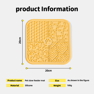 Custom 4 Colors Durable <b>Waterproof</b> Silicone Cats & Dogs Food Mat Eco-Friendly Slow Feeder Lick <b>Pad</b> Pets Eating Difficulties - Product Image 2