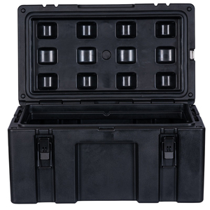 ZERO 50L LLDPE Fracht koffer Robustes Gehäuse Rotations geformter Hartplastik-Werkzeug kasten 4WD-Aufbewahrungsbox Schwarze Farbe - Product Image 2